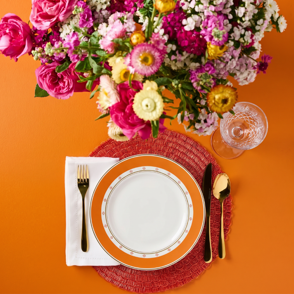 Conjunto com 6 Pratos Rasos Porcelana Colline 27,5cm Strauss