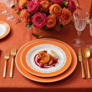 Conjunto com 6 Pratos de Sobremesa Porcelana Colline 21cm Strauss