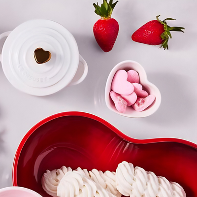Kit com 2 Ramekin Coração Shell Pink