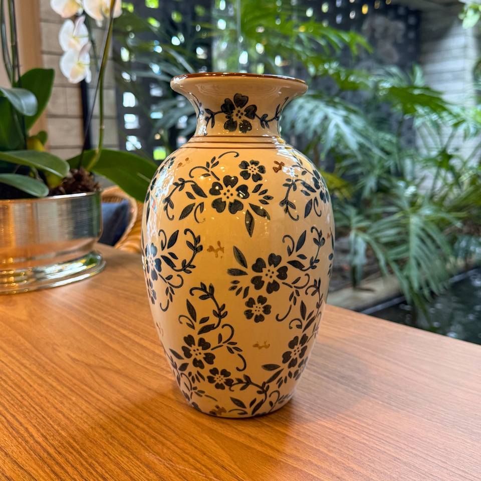 Vaso Vintage Imperial Cerâmica 28cm