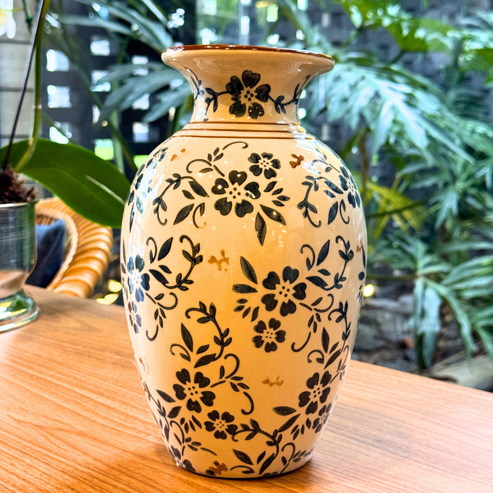 Vaso Vintage Imperial Cerâmica 28cm