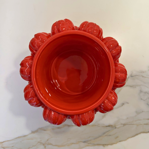 PRÉ-VENDA: Vaso Cachepot Tomate Cerâmica Médio