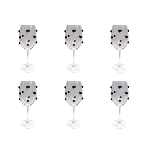 Jogo de 6 Taças Vidro Dots Âmbar 520ml