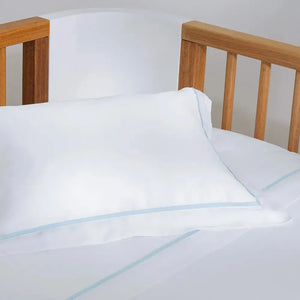 Edredom Baby Dolce 100% Algodão Egípcio Branco / Soft Blue Trussardi