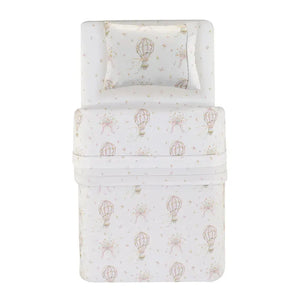 Edredom Baby Felice 100% Algodão Egípcio Branco / Rosa Trussardi