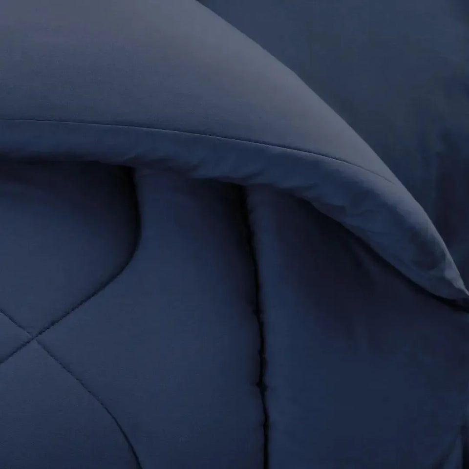 Edredom Casal Grasso 300 Fios Cetim 100% Algodão Egípcio Azul Siciliano Trussardi