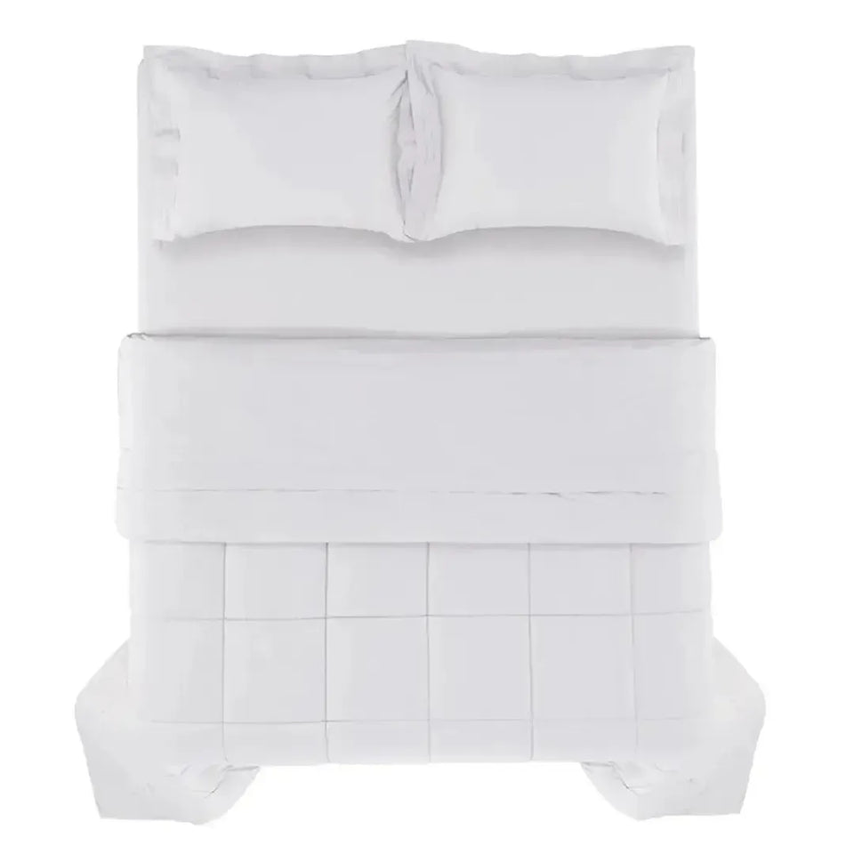 Edredom King Vinci 200 Fios Percal 100% Algodão Branco Trussardi