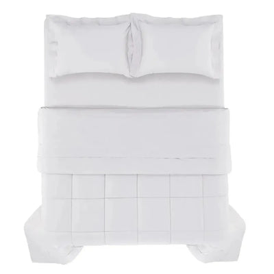 Edredom Queen Vinci 200 Fios Percal 100% Algodão Branco Trussardi