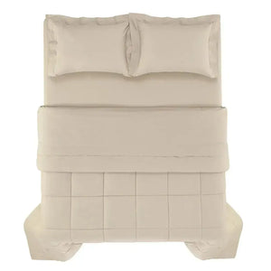 Edredom Queen Vinci 200 Fios Percal 100% Algodão Crema Trussardi