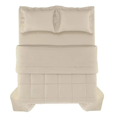 Edredom Queen Vinci 200 Fios Percal 100% Algodão Crema Trussardi