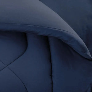 Edredom Solteiro Grasso 300 Fios Cetim 100% Algodão Egípcio Azul Siciliano Trussardi