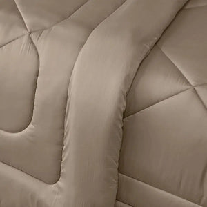 Edredom Solteiro Grasso 300 Fios Cetim 100% Algodão Egípcio Nocciola Trussardi