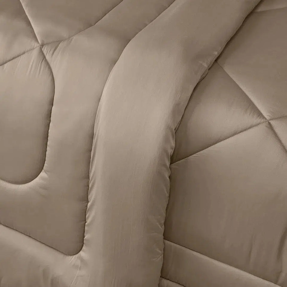 Edredom Solteiro Grasso 300 Fios Cetim 100% Algodão Egípcio Nocciola Trussardi