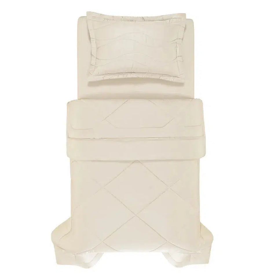 Edredom Solteiro Grasso 300 Fios Cetim 100% Algodão Egípcio Nocciola Trussardi