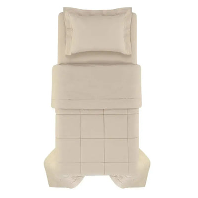 Edredom Solteiro Vinci 200 Fios Percal 100% Algodão Crema Trussardi