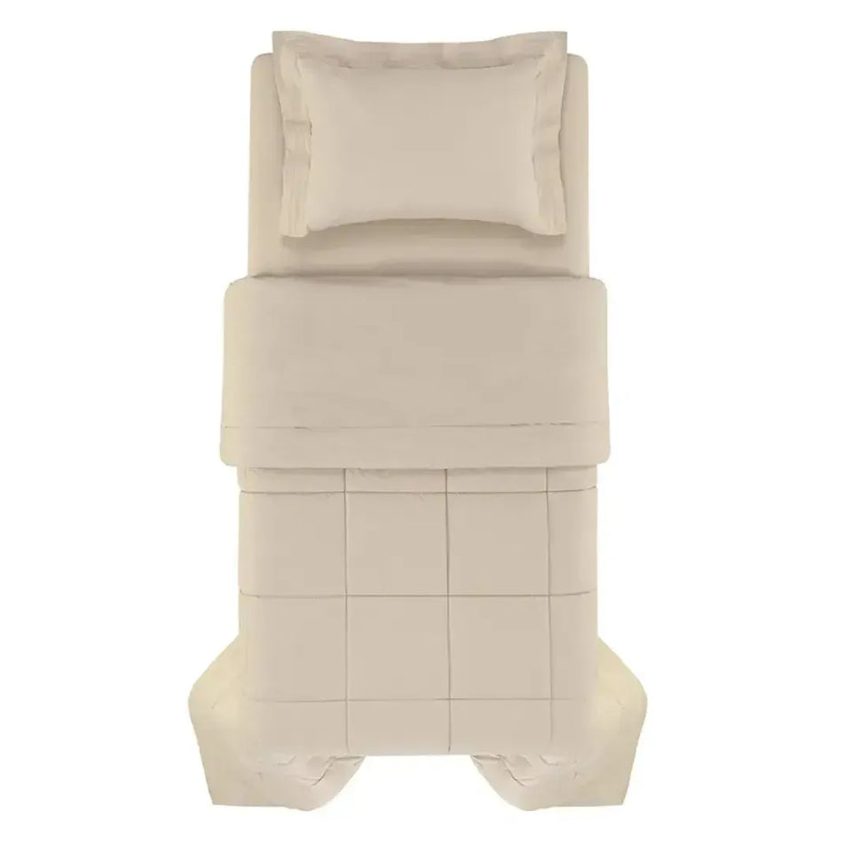 Edredom Vinci 200 Fios Percal 100% Algodão Crema Trussardi