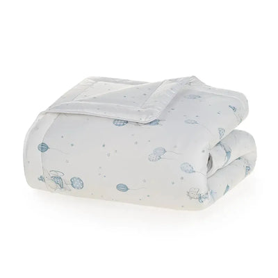 Edredon Baby Incanto 100% Algodão Egípcio Branco / Azul Trussardi