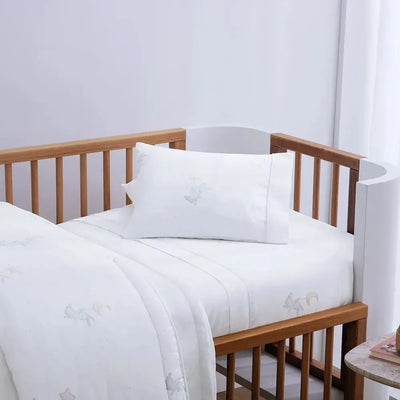 Edredon Baby Luna 100% Algodão Egípcio Branco Trussardi