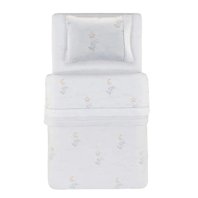 Edredon Baby Luna 100% Algodão Egípcio Branco Trussardi