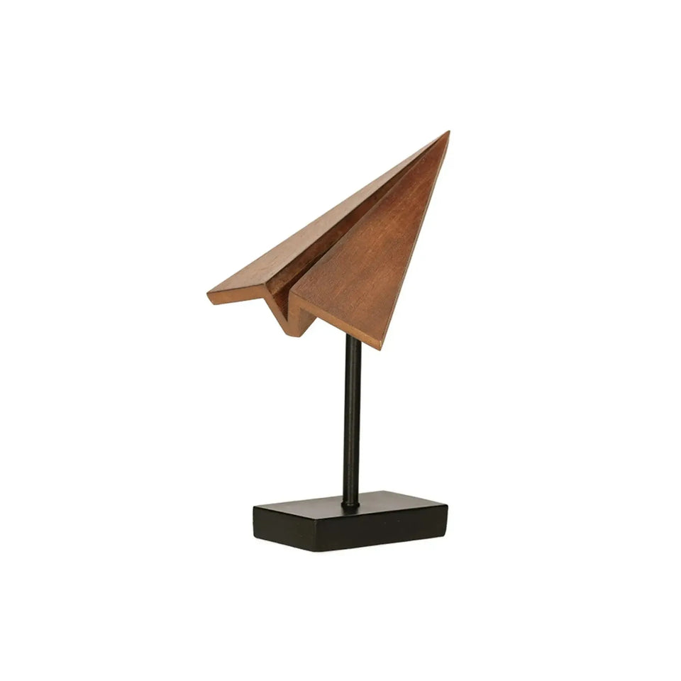 Escultura Avião em Madeira 25,5cm Mart
