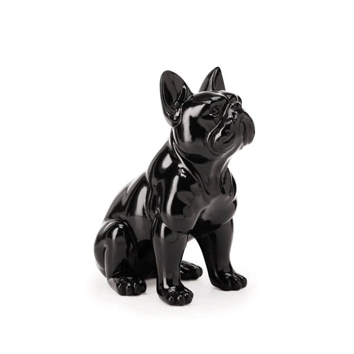 Escultura Cachorro Preto em Poliresina Mart