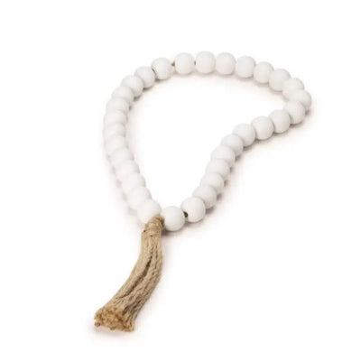 Escultura Colar em Madeira Branca 2,5x50x2,5cm Mart