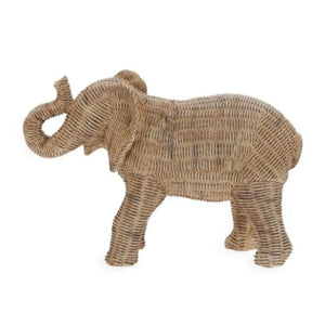 Escultura Elefante em Poliresina Bege Mart 21,5cm