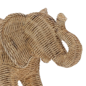 Escultura Elefante em Poliresina Bege Mart 21,5cm