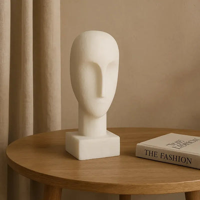 Escultura Face em Poliresina 20x7,5x7cm Mart