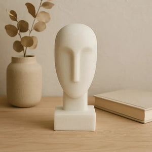 Escultura Face em Poliresina 24,5x9,5x8cm Mart