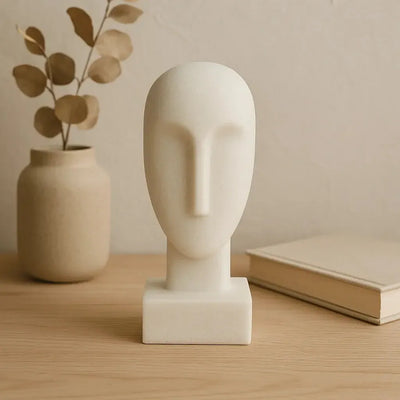 Escultura Face em Poliresina 24,5x9,5x8cm Mart