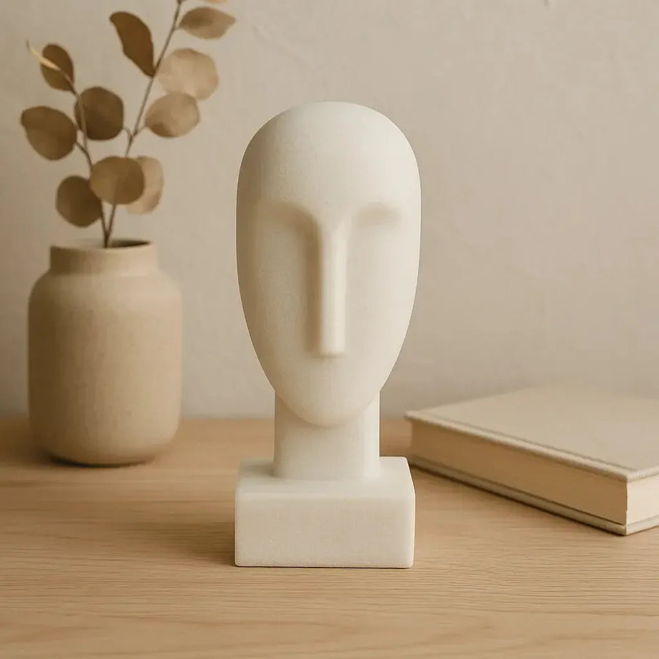 Escultura Face em Poliresina 24,5x9,5x8cm Mart