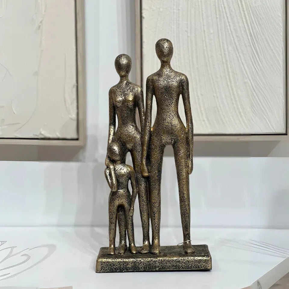 Escultura Família em Poliresina 30x14,5x7cm Mart