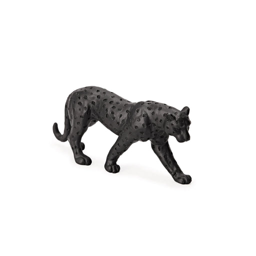 Escultura Leopardo Preto em Poliresina Mart