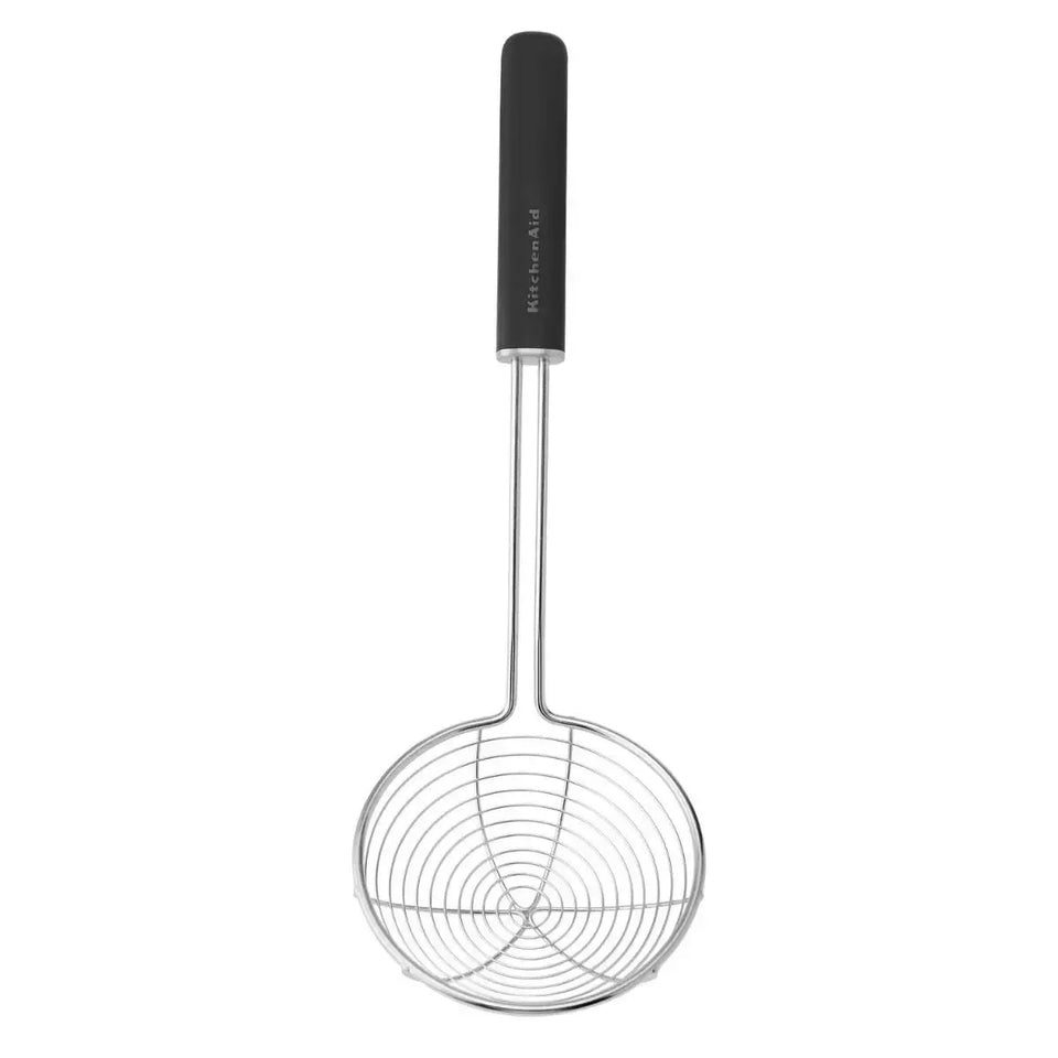 Escumadeira Aço Inox Fritura Preta KitchenAid