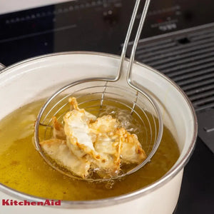 Escumadeira Aço Inox Fritura Preta KitchenAid