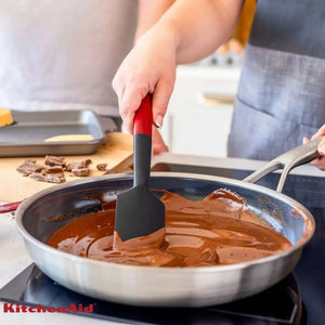 Espátula Pão Duro Raspadora Silicone Vermelha KitchenAid
