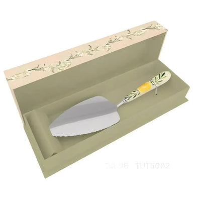 Espátula para Bolo Limone Aço Inox Com Cabo Porcelana Tuut