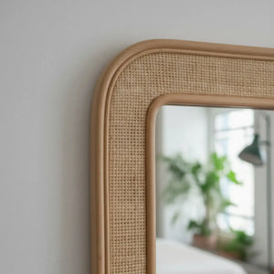 Espelho Moldura Retangular Mandola Rattan Bahali 80x5x160cm
