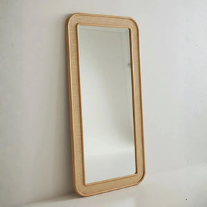 Espelho Moldura Retangular Mandola Rattan Bahali 80x5x160cm