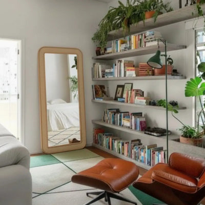 Espelho Moldura Retangular Mandola Rattan Bahali 80x5x160cm