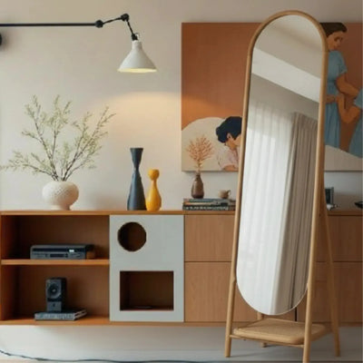 Espelho de Chão Moldura Mandola Rattan Bahali 55x50x160cm