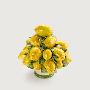 Fruteira Decorativa Baixa Cerâmica Limão Amalfi