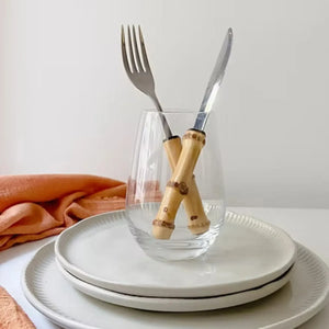 Faqueiro de Mesa 18 peças em Bambu Natural