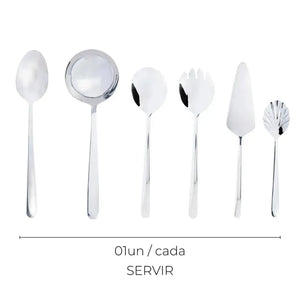 Faqueiro 54 Peças Aço Inox Viena com Caixa Litografada Wolff