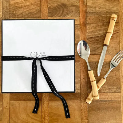 Faqueiro de Sobremesa 18 peças em Bambu Natural