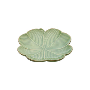 Folha Decorativa Cerâmica Banana Leaf Verde 27,5x26,5x5cm