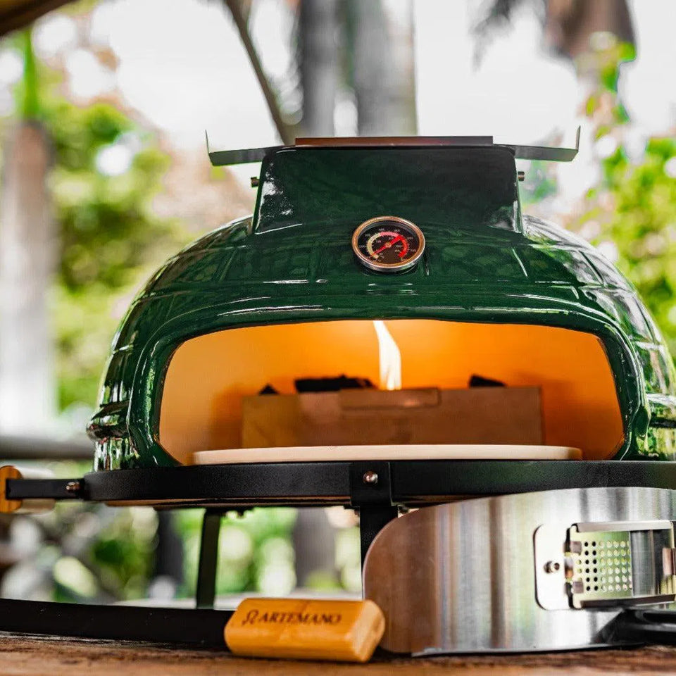 Forno de Pizza Kamado Portátil Verde Artemano