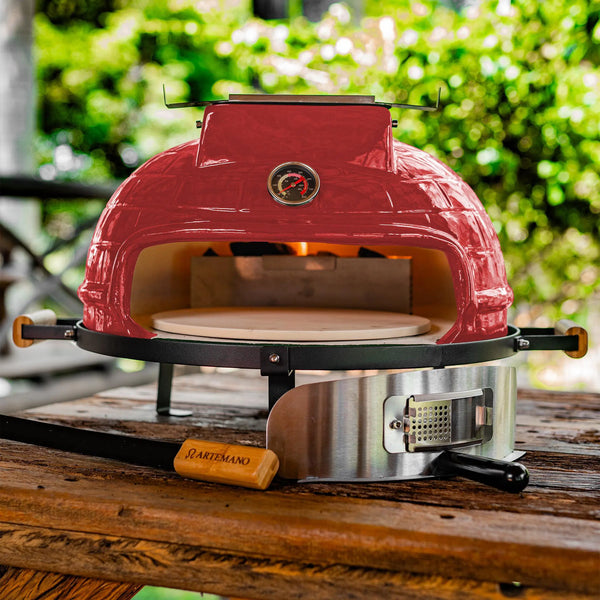 Forno de Pizza Kamado Portátil Vermelho Artemano