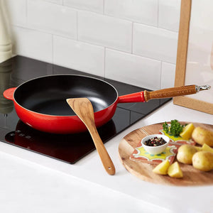 Frigideira Sauté com Cabo de Madeira 28cm Vermelho Le Creuset